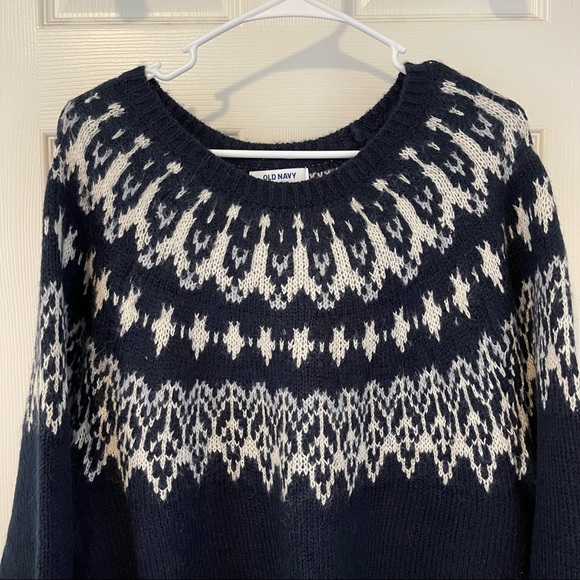 Old Navy Crew Neck Fair Isle 1X Sweater - Picture 2 of 7